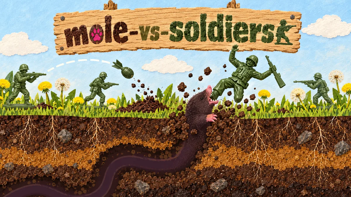 mole-vs-soldiers: browser game on mindblown
